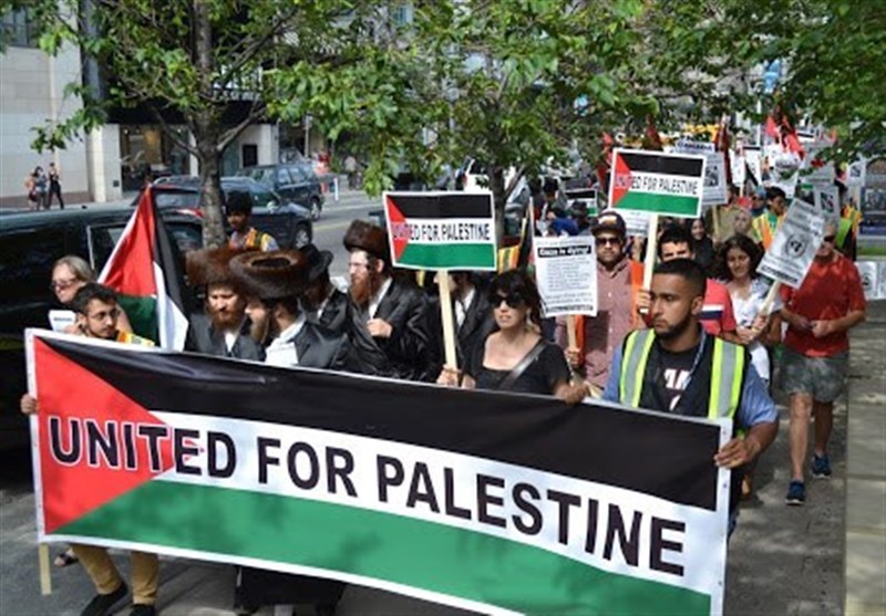 تصاویر/ راهپیمایی اعتراضی کانادایی‌ها در حمایت از ملت فلسطین