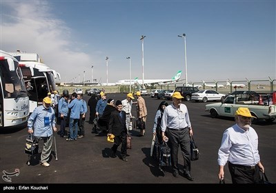 ایران؛ حجاج کرام سے رخصتی کے مراسم/ پہلا قادلہ مدینہ منورہ پہنچ گیا