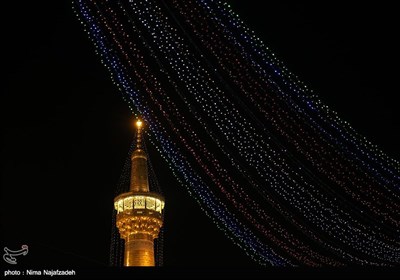 Holy Mausoleum Lit Up on Eve of Imam Reza Birthday Anniversary 