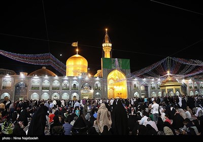 Holy Mausoleum Lit Up on Eve of Imam Reza Birthday Anniversary 