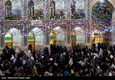 Holy Mausoleum Lit Up on Eve of Imam Reza Birthday Anniversary 