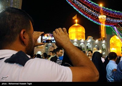 Holy Mausoleum Lit Up on Eve of Imam Reza Birthday Anniversary 