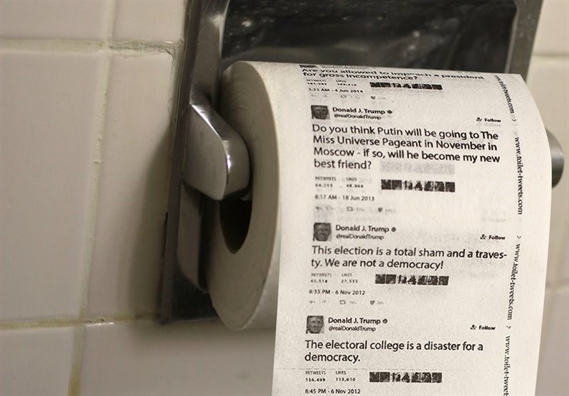 آمازون از توئیت‌ و عکس ترامپ دستمال توالت ساخت + عکس