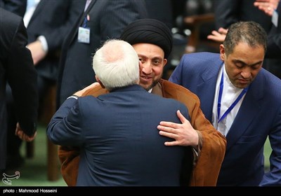 عمار حکیم و محمدجواد ظریف در حاشیه مراسم تحلیف دوازدهمین دوره ریاست جمهوری