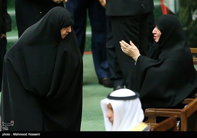 عفت مرعشی همسر مرحوم آیت الله هاشمی رفسنجانی در مراسم تحلیف دوازدهمین دوره ریاست جمهوری