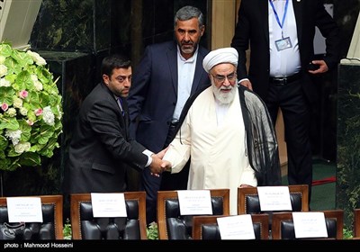 حجت الاسلام محمدی گلپایگانی رئیس دفتر مقام معظم رهبری در مراسم تحلیف دوازدهمین دوره ریاست جمهوری