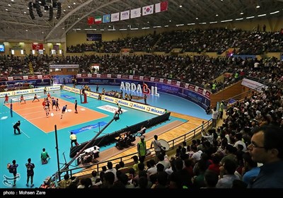 دیدار تیم‌های والیبال ایران و چین - اردبیل