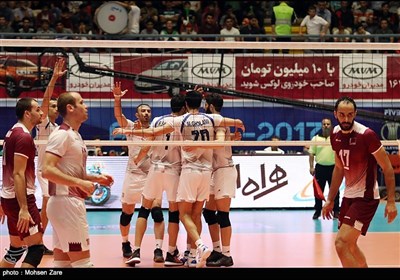 دیدار تیم های ملی والیبال ایران و قطر