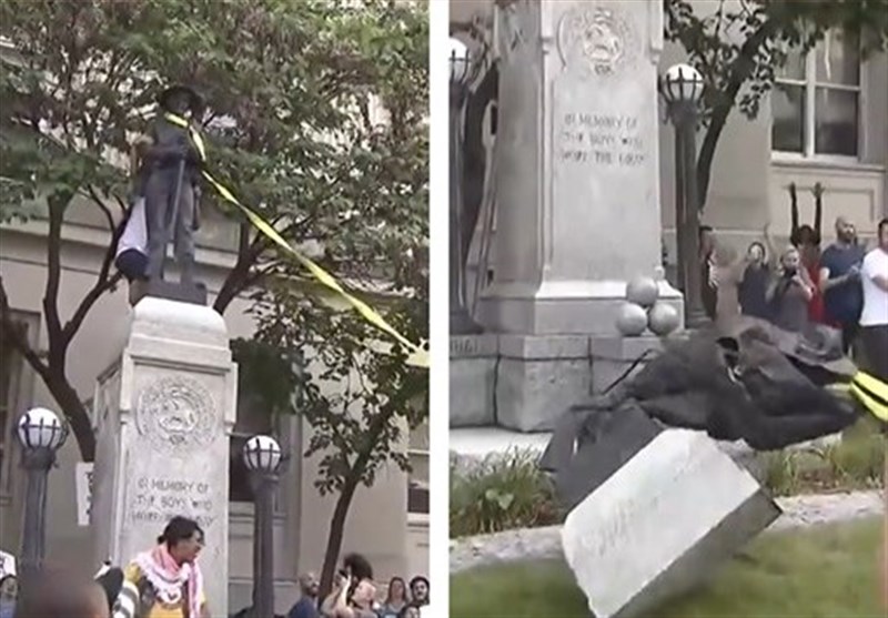 Protesters Pull Down Confederate Statue in North Carolina