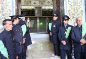 غبارروبی آستان علی بن محمد باقر کاشان