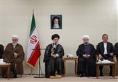 رئیس‌جمهور و اعضای هیئت دولت با امام خامنه‌ای دیدار کردند + تصاویر
