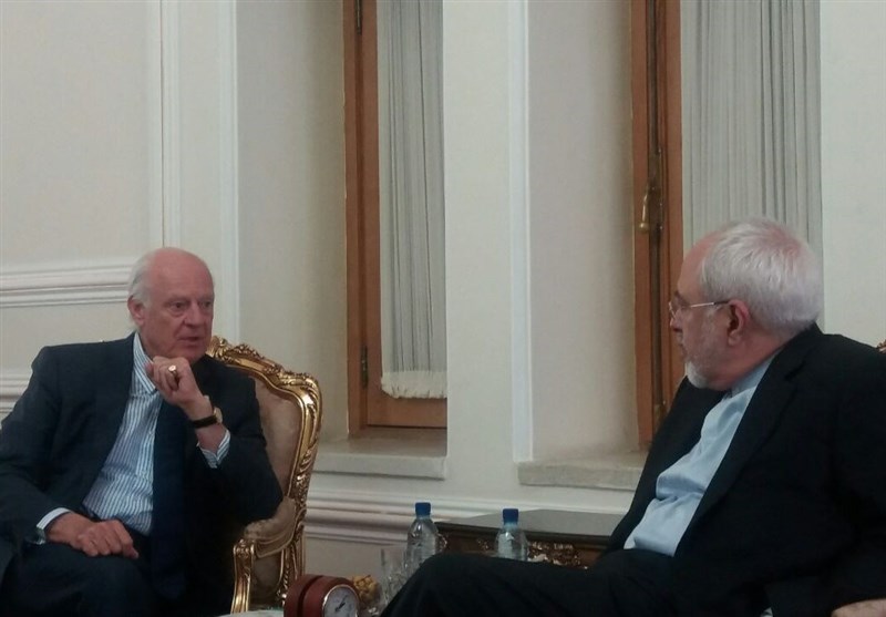 اقوام متحدہ کے ایلچی کی ایرانی وزیرخارجہ سے تہران میں ملاقات