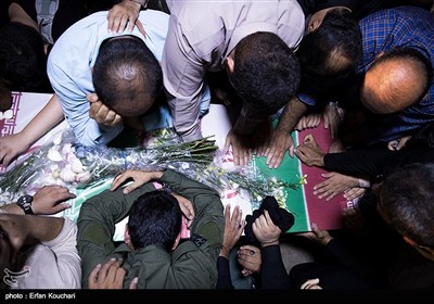 مراسم وداع با پیکر شهید ابراهیم خلیلی