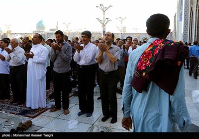 People in Iran's Holy City of Mashhad Perform Eid Al-Adha Prayer