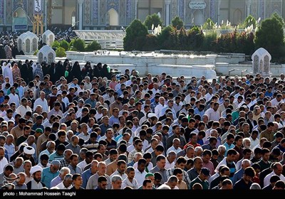 People in Iran's Holy City of Mashhad Perform Eid Al-Adha Prayer