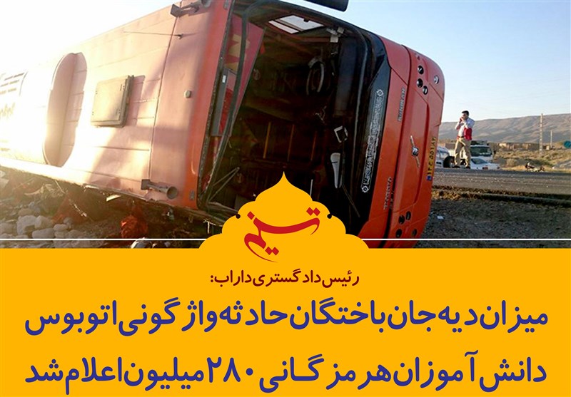فتوتیتر/موسوی:میزان دیه جان‌باختگان حادثه واژگونی اتوبوس دانش‌آموزان هرمزگانی 280 میلیون اعلام شد