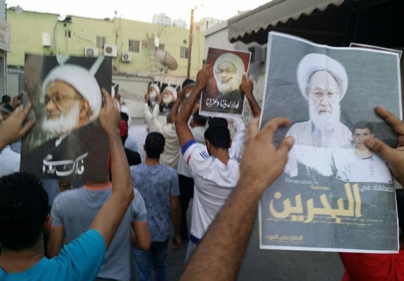 تظاهرات بحرینی‌ها در حمایت از آیت‌الله قاسم و همدردی با مسلمانان میانمار + تصاویر