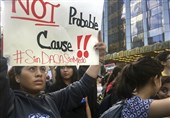 Hundreds Protest Immigration Order Outside Trump Hotel