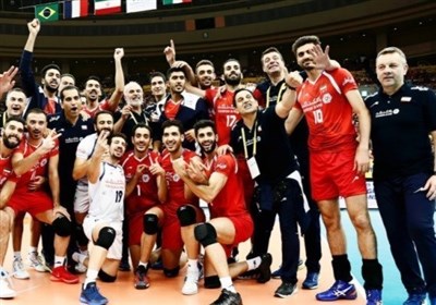 اهدای مدال برنز والیبال قهرمانان جهان به تیم ملی ایران