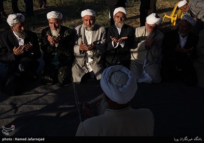  دعای اهل سنت در حاشیه مراسم کشتی آلیش - روستای راز خراسان شمالی