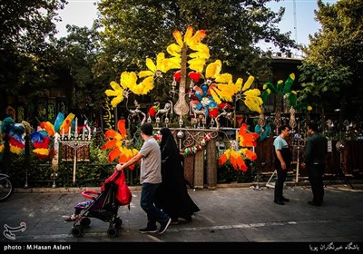 Iranian People Preparing for Muharram Mourning Ceremonies