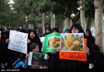 تجمع اعتراضی جمعی از مادران وکودکان مشهدی