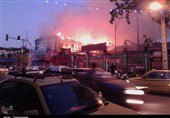 آتش‌سوزی در تکایای میدان عباسعلی گرگان مهار شد+تصاویر و فیلم