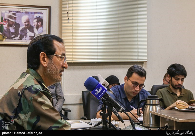 نشست خبری امیر ابراهیم گلفام رئیس سازمان حفظ آثار و نشر ارزش‌های دفاع مقدس ارتش