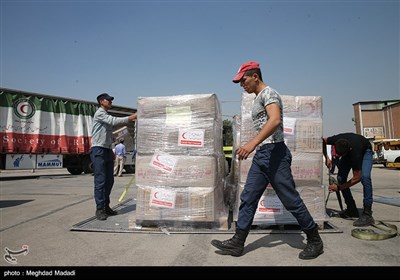 آماده سازی محموله کمکهای ارسالی به میانمار