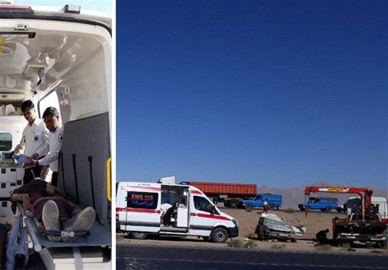 تصادف خونین در محور شهرضا ـ آباده؛ یک نفر کشته و 12 نفر مصدوم شدند