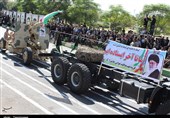 رژه نیروهای مسلح در کاشان