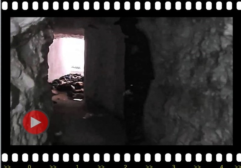 ویدئو/کشف شبکه بزرگ تونل‌ها و تسلیحات پیشرفته داعش در حومه حماه