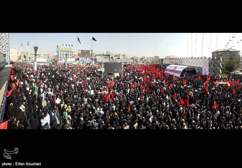 حضور با شکوه مردم تهران در مراسم تشییع شهید حججی +فیلم و تصاویر