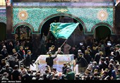 مراسم خاکسپاری پیکر مطهر شهید محسن حججی در گلزار شهدای نجف‌آباد - اصفهان