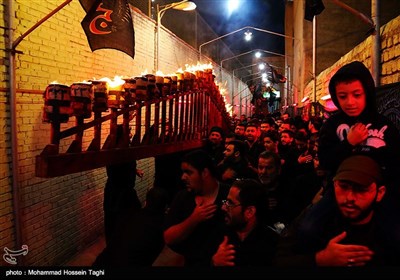 مراسم مشعل گردانی حسینیه نجفی ها - مشهد