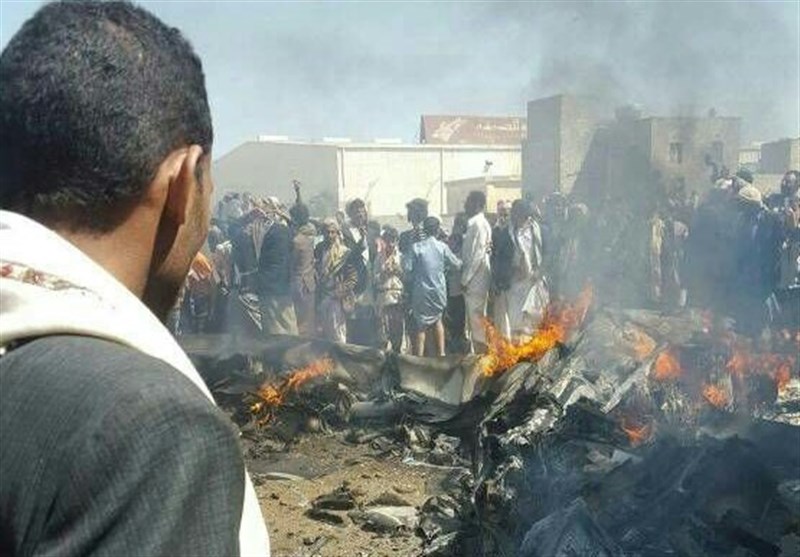 یمنی فوج نے صنعا پر محو پرواز امریکی جاسوس طیارہ تباہ کردیا + تصاویر