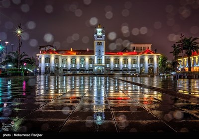 بارش شدید باران در رشت