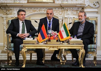 دیدار کارن کاراپتیان نخست وزیر ارمنستان با علی لاریجانی رئیس مجلس شورای اسلامی