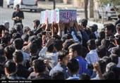 تشییع و تدفین دو شهید گمنام در دانشگاه فرهنگیان خواجه نصیرالدین طوسی کرمان