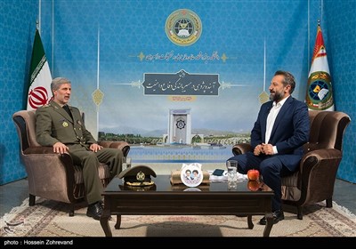 امیر حاتمی وزیر دفاع و پشتیبانی نیروهای مسلح در همایش آینده‌پژوهی در مسیر بالندگی دفاع و امنیت