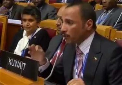 رئیس مجلس الأمة الکویتی لرئیس الوفد الإسرائیلی: اخرج یا قاتل الأطفال