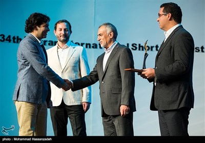 حسین فریدون در اختتامیه سی و چهارمین جشنواره فیلم کوتاه تهران