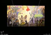 رونمایی تابلو یالثارات الحسین و نمایشگاه عکس میانمار و