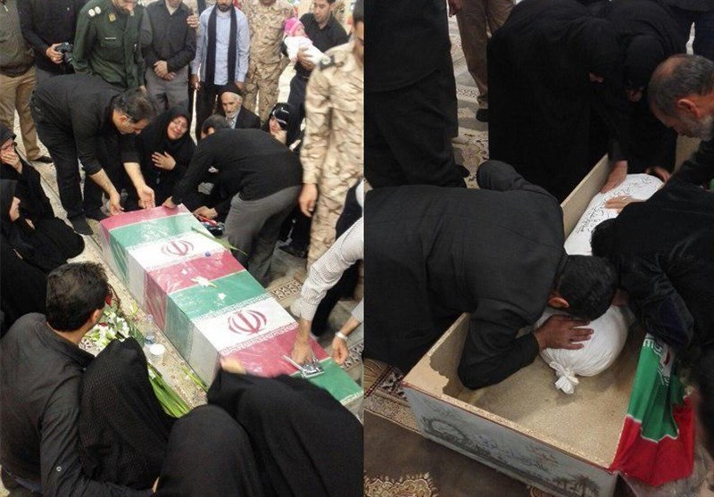 وداع خانواده شهدای تازه تفحص شده دفاع مقدس در اصفهان
