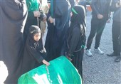 مراسم شبیه‌خوانی حضرت رقیه(س) در پل معلق مشگین‌شهر برگزار شد + تصاویر