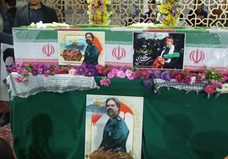 مراسم وداع با شهید &quot;حسین آقادادی&quot; در اصفهان برگزار شد+تصاویر
