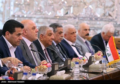 دیدار حیدر العبادی نخست وزیر عراق با علی لاریجانی رئیس مجلس