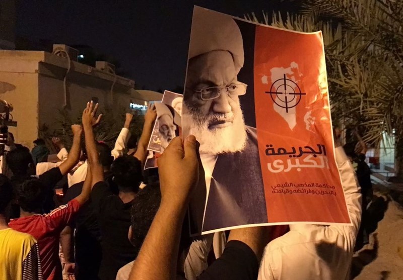 آیت اللہ شیخ عیسی قاسم کی حمایت میں بحرینی عوام وقتا فوقتا سڑکوں پر