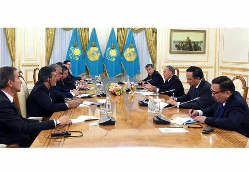 دیدار هیئت‌های روسیه، ایران و ترکیه با رئیس جمهور قزاقستان