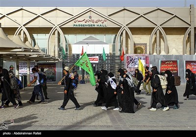 خروج زائرین اربعین حسینی از مرز مهران